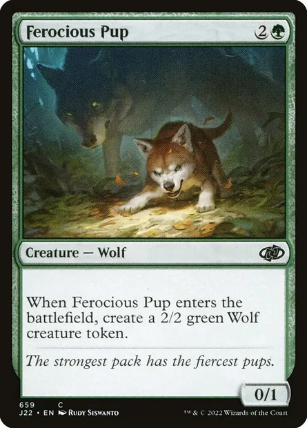 Ferocious Pup, Magic card J22 659 — Jumpstart 2022 set