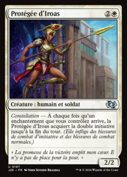 Protégée d'Iroas, carte Magic J25 197 — extension Foundations Jumpstart