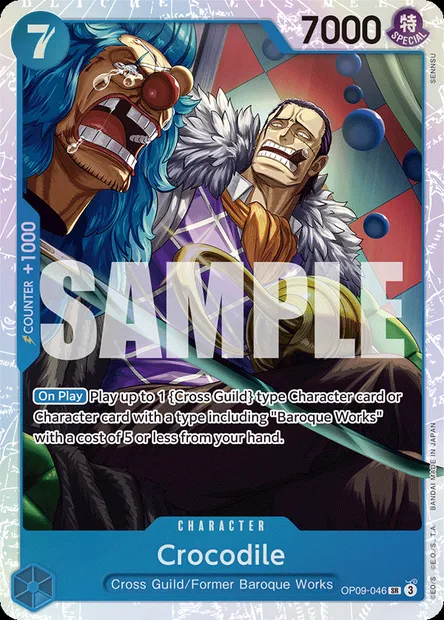 Crocodile, One Piece card OP09-046 — EMPERORS IN THE NEW WORLD set