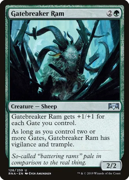 Gatebreaker Ram, Magic card RNA 126 — Ravnica Allegiance set