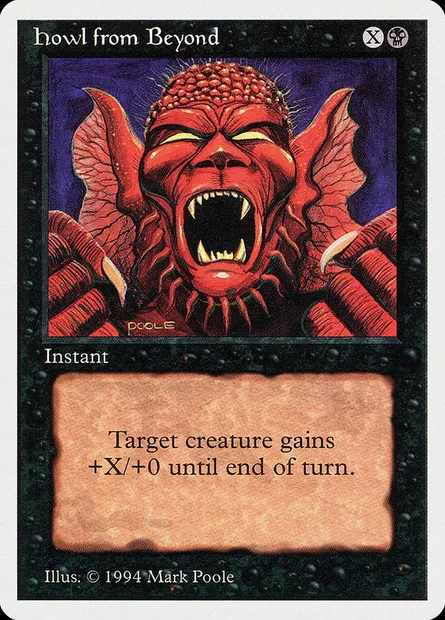 Howl from Beyond, Magic card SUM 114 — Summer Magic / Edgar set