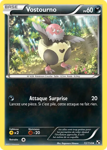 Vostourno, carte Pokémon BLW 72 — extension Noir & Blanc