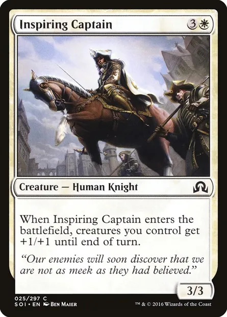 Inspiring Captain, Magic card SOI 25 — Shadows over Innistrad set
