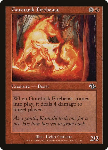 Goretusk Firebeast, Magic card JUD 91 — Judgment set