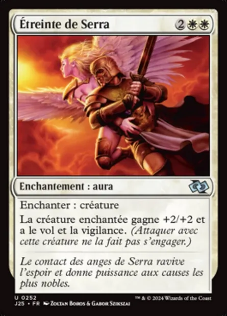 Étreinte de Serra, carte Magic J25 252 — extension Foundations Jumpstart
