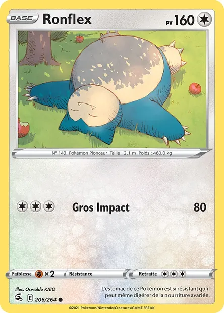 Ronflex, carte Pokémon FST 206 — extension Poing de Fusion