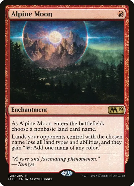 Alpine Moon, Magic card M19 128 — Core Set 2019 set