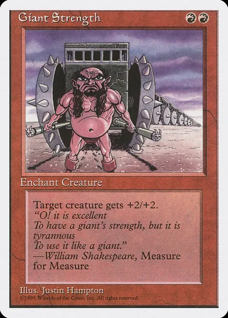 Giant Strength, Magic card 4ED 196 — Fourth Edition set
