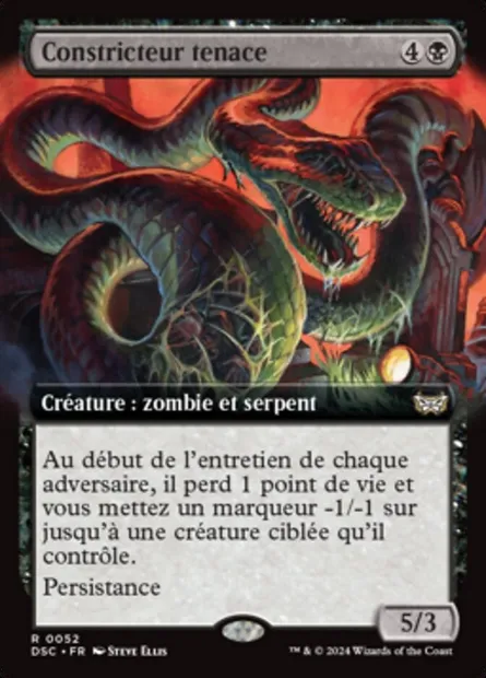 Constricteur tenace, carte Magic DSC 52 — extension Duskmourn: House of Horror Commander