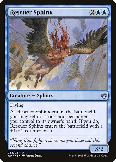 Rescuer Sphinx, Magic card WAR 65 — War of the Spark set