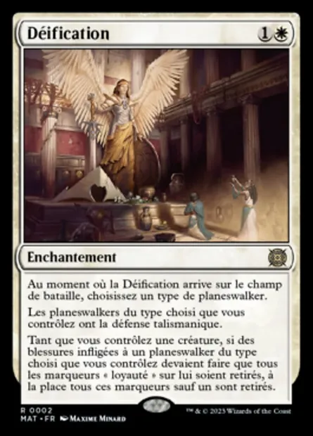 Déification, carte Magic MAT 2 — extension L'invasion des machines : le jour d'après