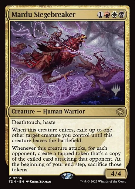 Brisesiège marduen, carte Magic PTDM 206p — extension Tarkir: Dragonstorm Promos