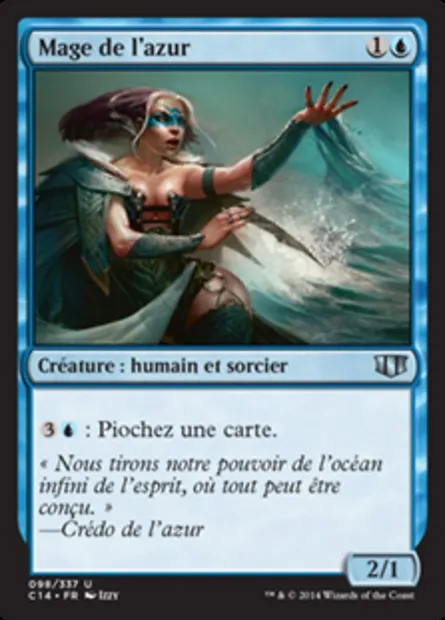 Mage de l'azur, carte Magic C14 98 — extension Commander 2014
