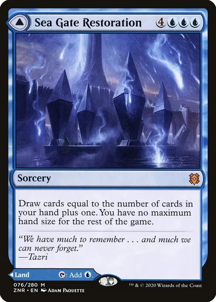 Sea Gate Restoration // Sea Gate, Reborn, Magic card ZNR 76 — Zendikar Rising set