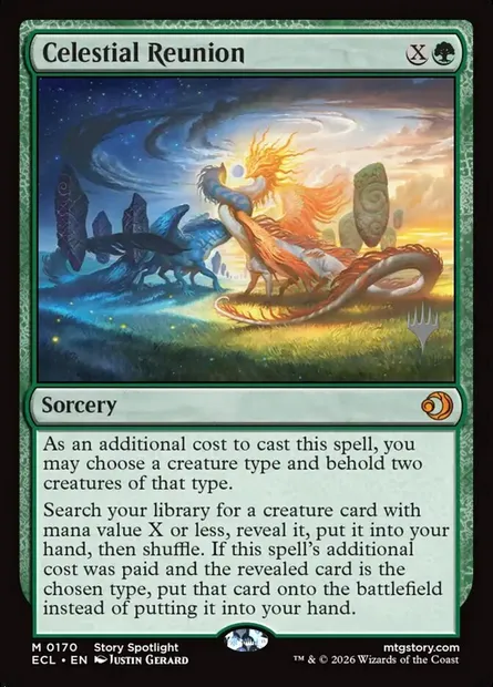 Réunion céleste, carte Magic PECL 170p — extension Lorwyn Eclipsed Promos