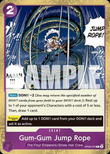 Gum-Gum Jump Rope, One Piece card OP09-079 — EMPERORS IN THE NEW WORLD set
