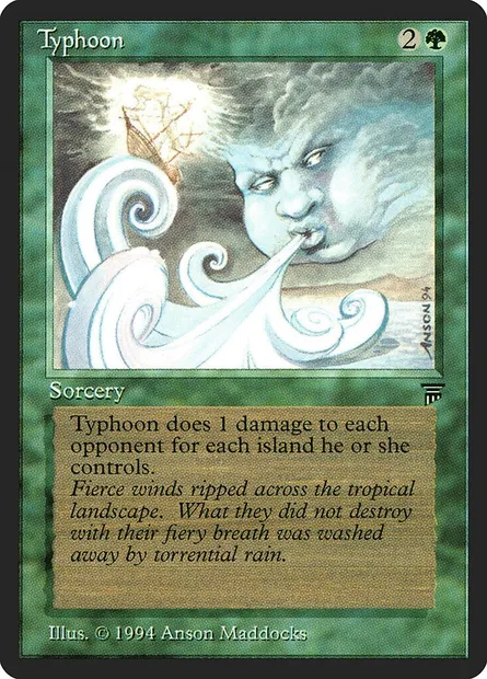 Typhoon, Magic card LEG 209 — Legends set