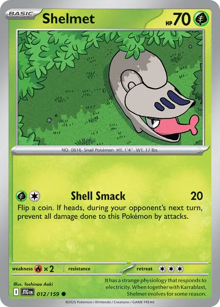 Shelmet, Pokémon card JTG 012 — Journey Together set