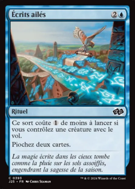 Écrits ailés, carte Magic J25 393 — extension Foundations Jumpstart
