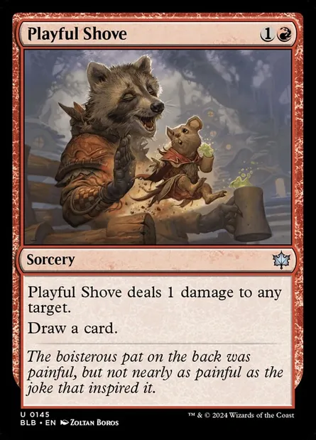 Playful Shove, Magic card BLB 145 — Bloomburrow set