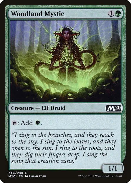 Woodland Mystic, Magic card M20 344 — Core Set 2020 set