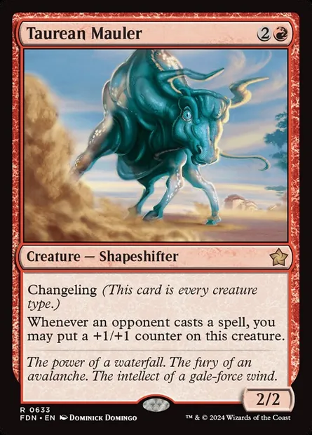 Taurean Mauler, Magic card FDN 633 — Foundations set