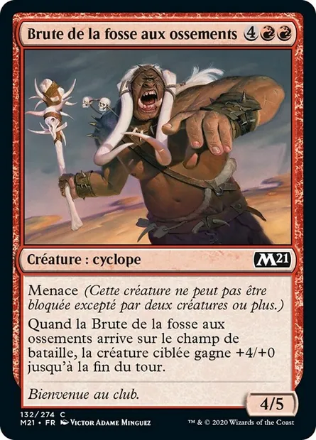 Brute de la fosse aux ossements, carte Magic M21 132 — extension Core Set 2021