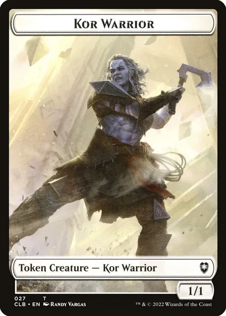 Kor Warrior, carte Magic TCLB 27 — extension Battle for Baldur's Gate Tokens