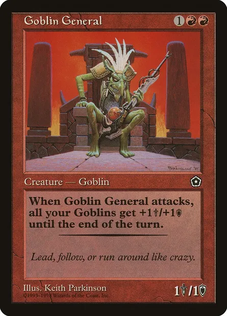Goblin General, Magic card P02 97 — Portal Second Age set
