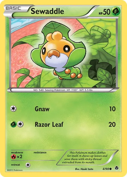 Sewaddle, Pokémon card EPO 4 — Emerging Powers set