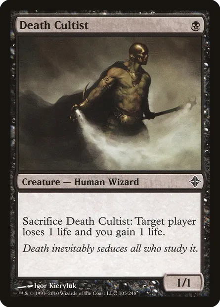Death Cultist, Magic card ROE 105 — Rise of the Eldrazi set