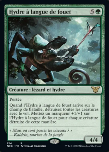 Hydre à langue de fouet, carte Magic NEC 134 — extension Neon Dynasty Commander
