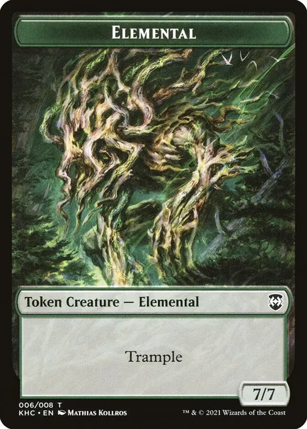 Elemental, carte Magic TKHC 6 — extension Kaldheim Commander Tokens