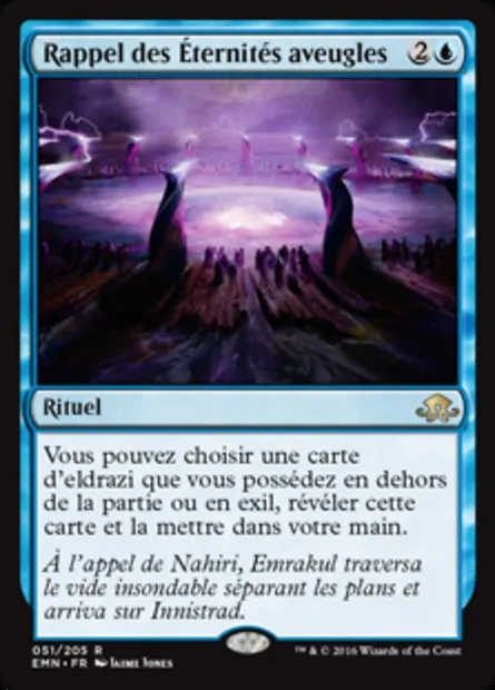 Rappel des Éternités aveugles, carte Magic EMN 51 — extension La lune hermétique