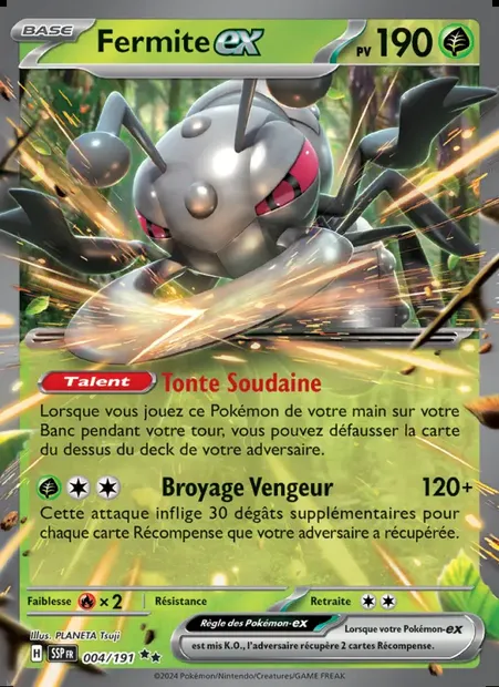 Fermite-ex, carte Pokémon SSP 004 — extension Étincelles Déferlantes
