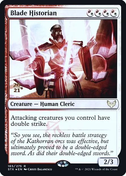 Blade Historian, Magic card PSTX 165s — Strixhaven: School of Mages Promos set
