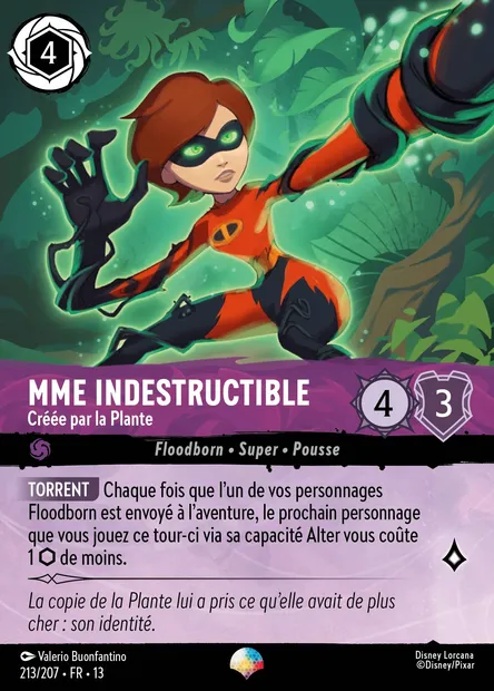 Mme Indestructible - Créée par la Plante, carte Disney Lorcana CH13-213 — extension Invasion Epineuse!