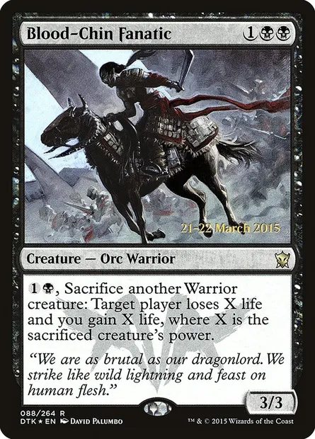Blood-Chin Fanatic, Magic card PDTK 88s — Dragons of Tarkir Promos set