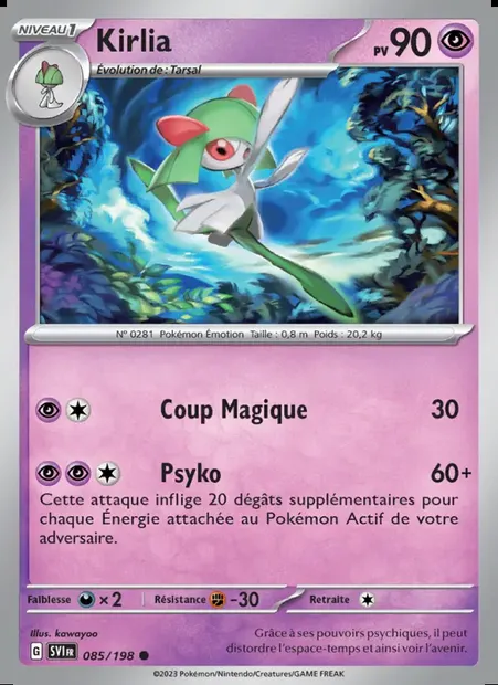 Kirlia, carte Pokémon SVI 085 — extension Écarlate et Violet