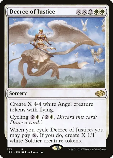 Decree of Justice, Magic card J22 173 — Jumpstart 2022 set
