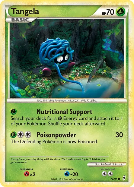 Tangela, Pokémon card CL 72 — Call of Legends set