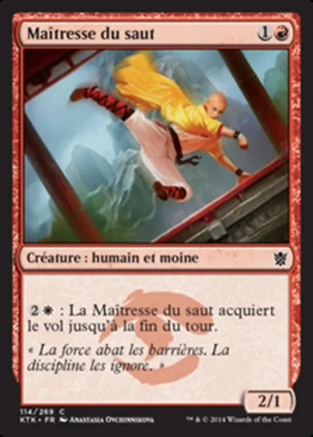 Maîtresse du saut, carte Magic KTK 114 — extension Les Khans de Tarkir