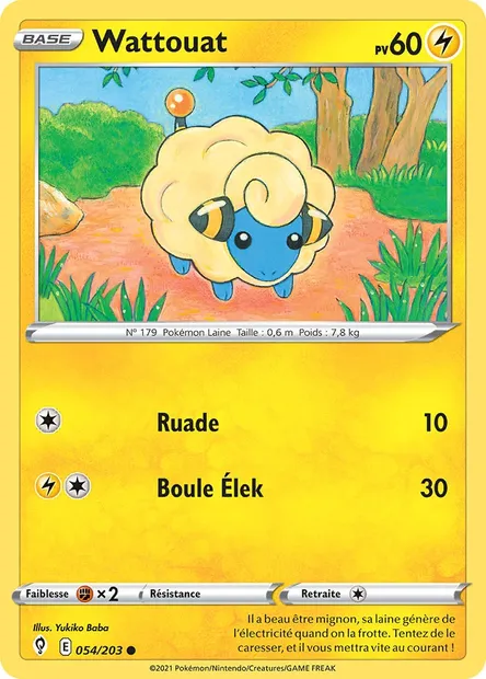 Wattouat, carte Pokémon EVS 54 — extension Évolution Céleste