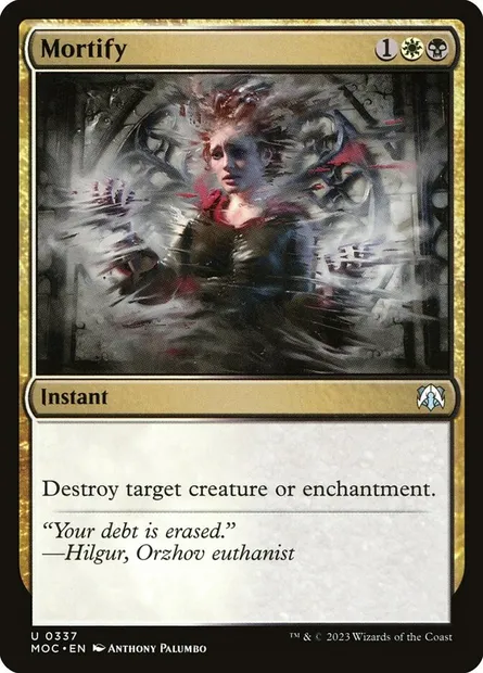 Mortify, Magic card MOC 337 — March of the Machine Commander set