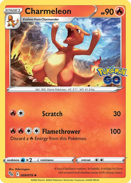 Charmeleon, Pokémon card PGO 009 — Pokémon GO set
