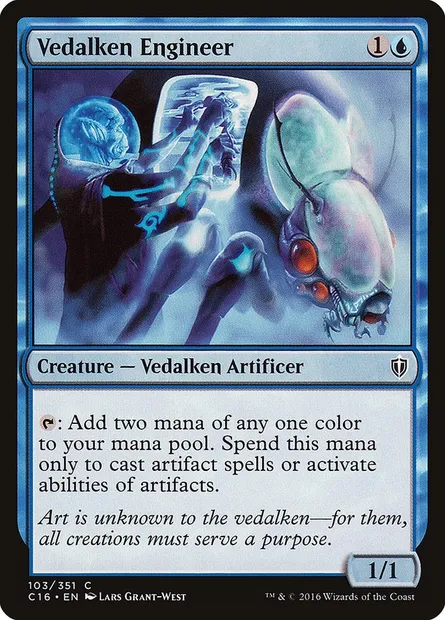 Vedalken Engineer, Magic card C16 103 — Commander 2016 set