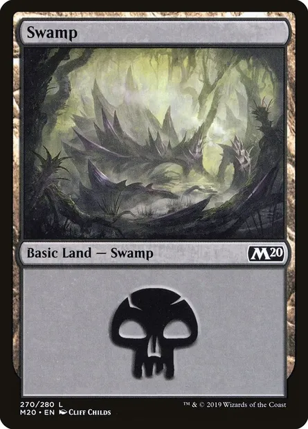 Swamp, Magic card M20 270 — Core Set 2020 set