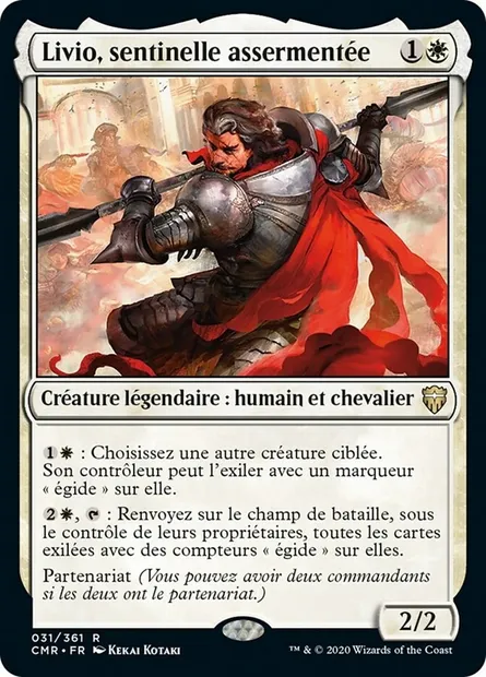 Livio, sentinelle assermentée, carte Magic CMR 31 — extension Commander Legends
