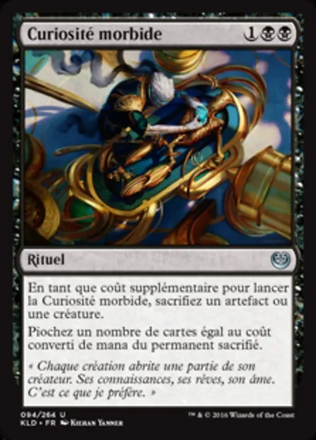 Curiosité morbide, carte Magic KLD 94 — extension Kaladesh