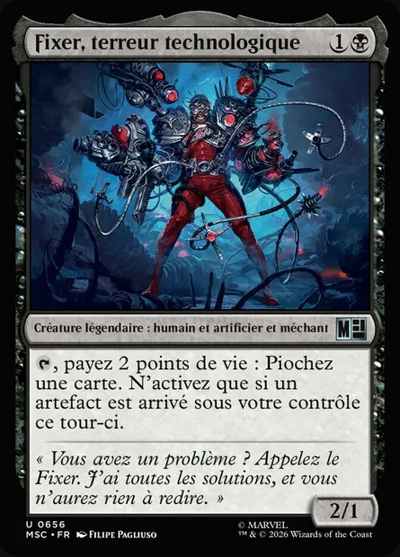 Fixer, terreur technologique, carte Magic MSC 656 — extension Marvel Super Heroes Commander
